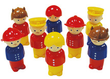 Speelgoedpoppen - spelfiguren in opbergemmer - set van 50 assorti