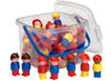 Speelgoedpoppen - spelfiguren in opbergemmer - set van 50 assorti