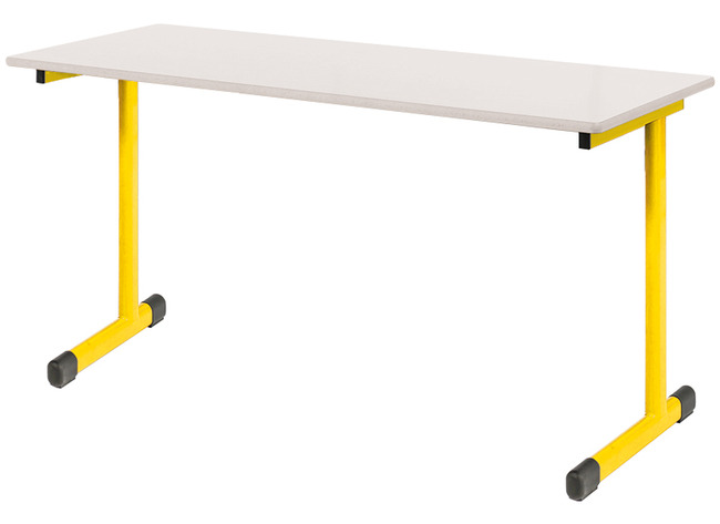 LEERLINGENTAFEL - TAU - DUBBEL - NIET VERSTELBAAR - ZONDER BOEKENVAK - GEKLEURD