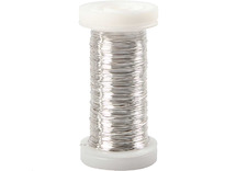 Draad - ijzerdraad - zilver - 0,3 mm - bobijn van 100 m - per stuk