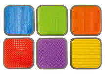 Vloertegels - voelpad - sensorisch parcours - set van 6 assorti