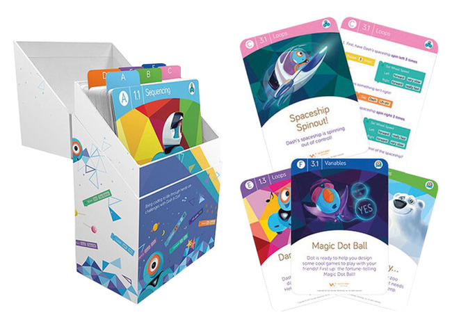 Robot - Dash & Dot - Challenge cards - opdrachtkaarten - programmeren - set van 72 assorti