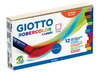 Krijt - Giotto - Robercolor - vierkantig - gekleurd - set van 12 assorti