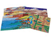 Speelmat - landschappen, stad en platte land, verkeer - 100 x 75 cm - set van 4