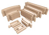 Voertuigen - treinsporen - Hape - uitbreidingsset - hout - set van 24 assorti