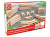 Voertuigen - treinsporen - Hape - uitbreidingsset - hout - set van 24 assorti