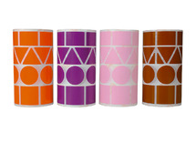 Stickers - Apli - geometrisch - 2,7 cm - rood, blauw, groen, geel - set van 1357 assorti