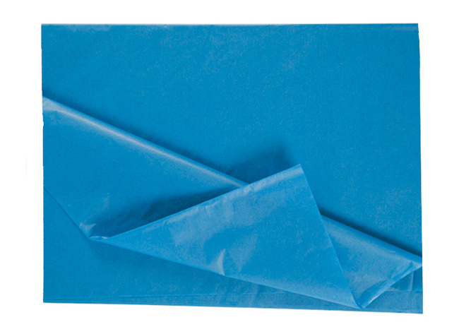 Knutselpapier - zijdepapier - 50 x 70 cm - blauw - pak van 26 vellen
