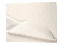 Knutselpapier - zijdepapier - 50 x 70 cm - wit - pak van 26 vellen
