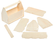 Gereedschapskist - hout - set van 3
