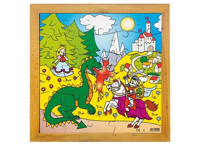 Puzzel - themapuzzel - Rolf - draak - 30 stukjes - hout - per stuk