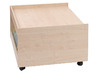 Speelmeubel - speeltafel op wieltjes met opbergruimte - kruiphoogte 77 x 104 x 46 cm - beuk, lichte esdoorn, wit - speelhoek