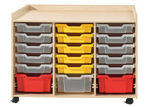 Speelmeubel - speeltafel op wieltjes met opbergruimte - 77 x 104 x 71,6 cm - per kleur - per stuk