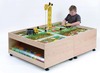 Speelmeubel - speeltafel op wieltjes met opbergruimte - 77 x 104 x 71,6 cm - per kleur - per set