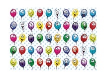 Stickers - fantasie en fun - ballonnen - 100 motieven - set van 2000 assorti