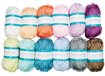 Garen - wol - pastelkleuren - assortiment van 12kl x 25g
