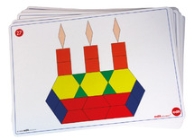 Blokken - geometrische vormen - multivormen - opdrachtkaarten voor TW2036 - set van 20 assorti