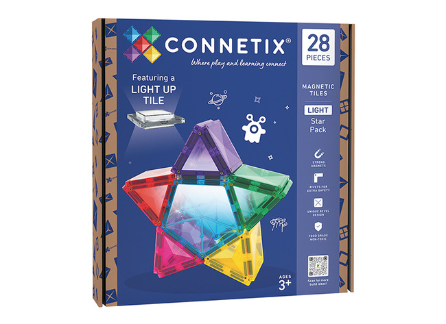 Bouwset - Connetix Light Star Pack - magnetisch - lichtgevend - set van 28