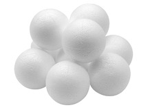 Figuren - piepschuim - bol - 50 mm - set van 10