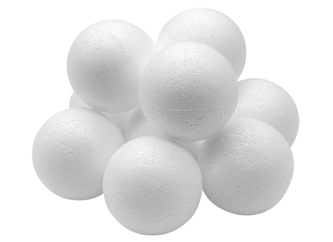 Figuren - piepschuim - bol - 50 mm - set van 10