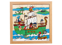 Puzzel - themapuzzel - Rolf - piraten - 30 stukjes - hout - per stuk