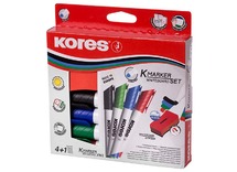Stiften - whiteboard stiften - Kores - met bordenwisser - per set