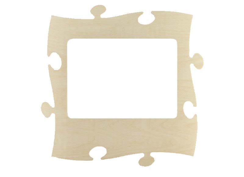 Cadre puzzle Photo de forme carré en MDF, haut. 12 cm - Cadre