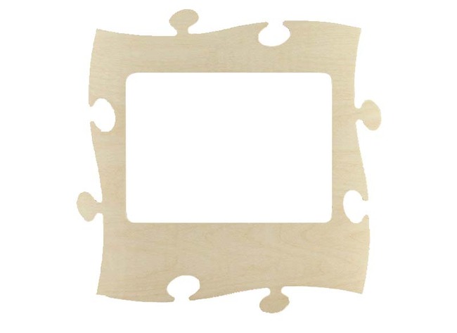 Kaders - fotokaders - hout - puzzelstuk - groot - per stuk