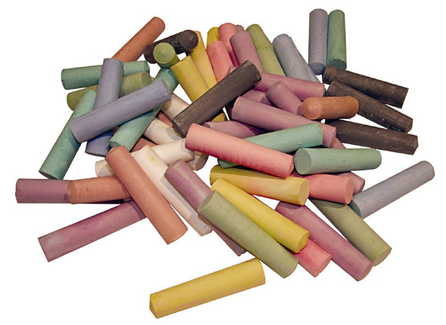 Krijt - stoepkrijt - set van 60 assorti