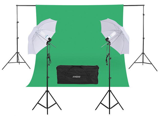 Green screen - greenscreen en verlichting - studioformaat - per set