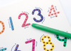 Schrijfspoor - tekenbord - cijfers - magnetische pen - fijne motoriek - per stuk