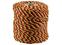 Koord - touw - driekleurig - bobijn van 50 g - per stuk
