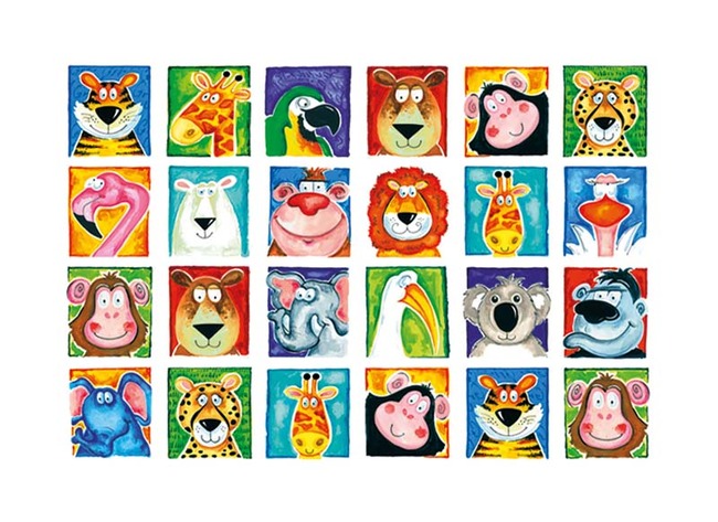 Stickers - fantasie - dieren - wilde dieren - 35 motieven - set van 700 assorti