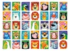 Stickers - fantasie - dieren - wilde dieren - 35 motieven - set van 700 assorti