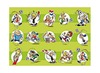 Stickers - fantasie - populair - voetballers - 40 motieven - set van 800 assorti