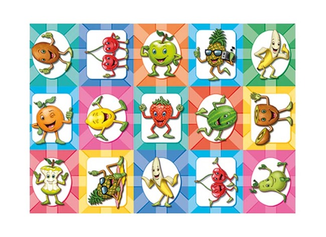 Autocollants - fantaisie - smileys - fruits - 35 motifs - set de 700 assorti