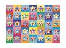 Stickers - fantasie - smileys - vrolijke sterren - 48 motieven - assortiment van 960