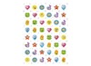 Stickers - fantasie - vrolijke figuurtjes - 48 motieven - set van 960 assorti