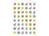 Stickers - fantasie - vrolijke figuurtjes - 48 motieven - set van 960 assorti