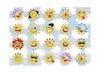 Stickers - fantasie - zonnetjes - 48 motieven - set van 960 assorti