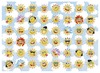 Stickers - fantasie - zonnetjes - 48 motieven - set van 960 assorti