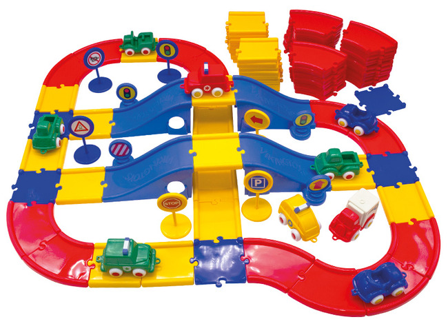 Speelgoed - voertuigen - Viking Toys City - circuit voor Mini Chubbies - vaatwasbestendig - per set