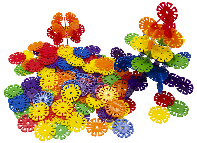 Bouwset - schijfjes - bloemenschijfjes - set van 900 assorti
