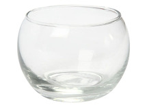 Theelichthouder - glas - 7 x 8 cm - set van 12