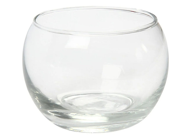 Photophores - bougeoirs - petit bol en verre transparent - set de 12