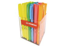 Markeerstiften - fluostiften - Stabilo - voordeelpakket - meerdere kleuren - set van 46 assorti