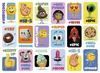 Stickers - emoji's met Engelse teksten - 36 motieven - set van 720 assorti