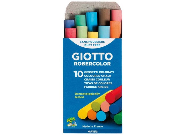 Krijt - Giotto - Robercolor - Stofvrij - Gekleurd - Assortiment Van 10
