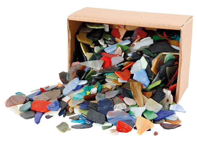 MOSAÏQUES - EN VERRE COLORÉ - GRANDES PIÈCES - SET 2 KG