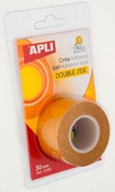 Kleefband - Apli - geel - dubbelzijdig - 30 mm x 23 m - per stuk